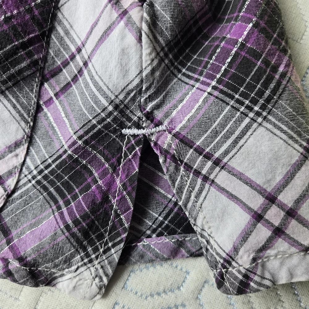 Healing Hands Plaid Scrub Top, S - Picture 8 of 10